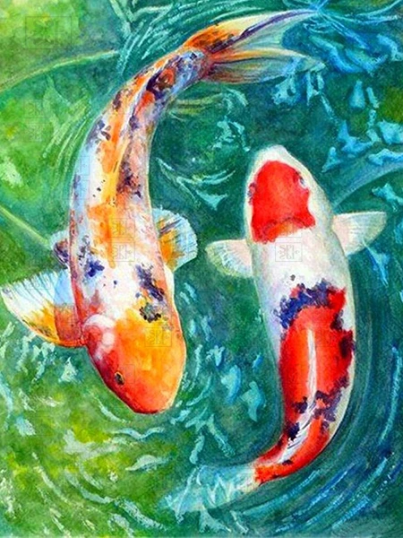 Алмазная живопись 5D сделай сам Набор для вышивки крестиком с изображением кои