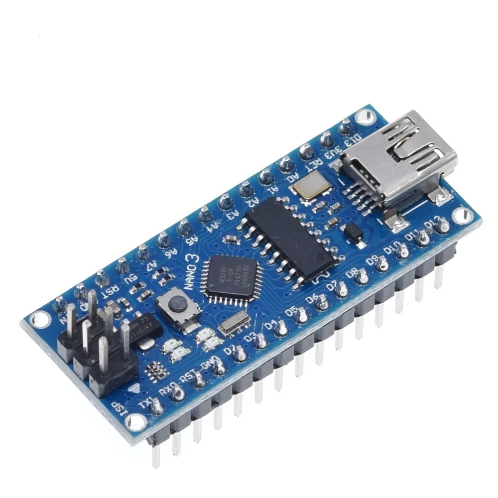 TZT Nano 3,0 контроллер совместим с arduino nano CH340 USB драйвер с кабелем NANO V3.0