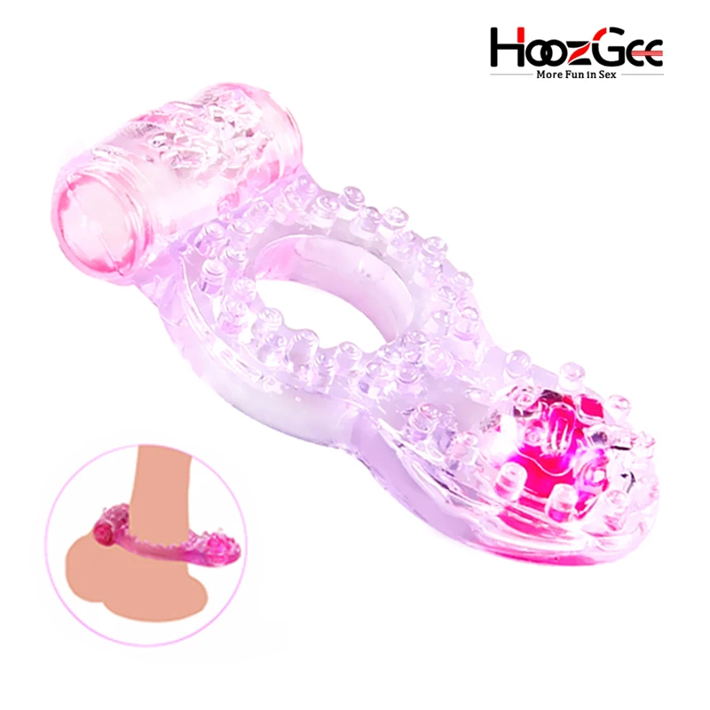 HoozGee Butterfly Penis Vibrator Delay Ejacualtion Cock Vibrating Ring Anal Clitoris Stimulator Silicone Sex Toys for Men | Красота и