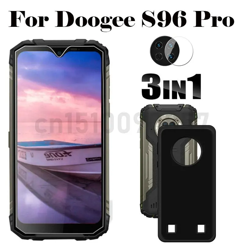 3-в-1 Экран протектор + чехол для телефона Для Doogee S96 Pro Стекло анти-шок на