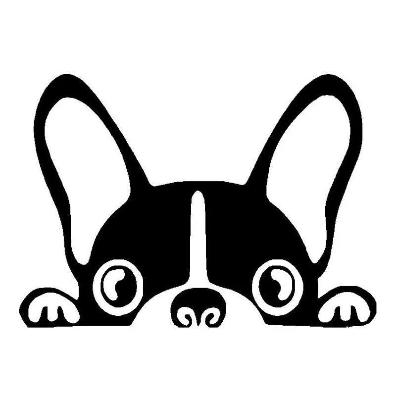 

Lifelike Car Sticker Decals Boston Terrier Dog Vinyl Decal Cute Funny Peep Animal Bumper Windshield Accessories Pvc 15cm X 11cm