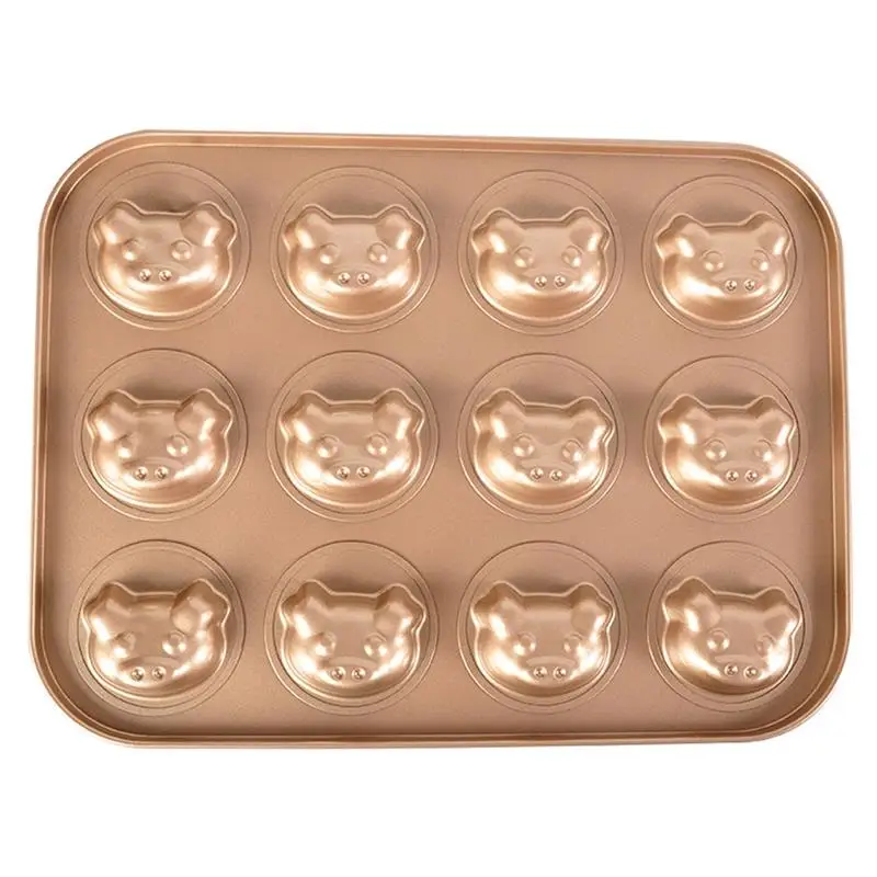 

Metal Donut Pan 12-cavity Pig Design Doughnut Baking Pan DIY Non-Stick Kitchen Bagel Mold for cocina Baking Bakware Tools