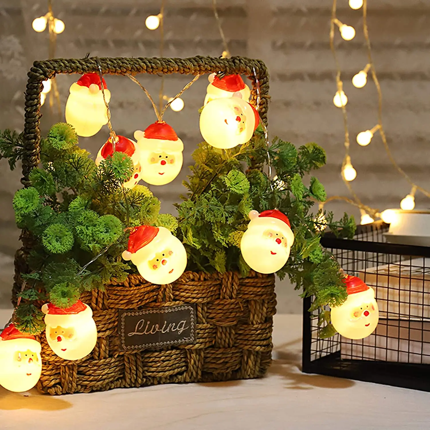 

3/6Meter Battery Or USB Operated Santa Claus Light String Merry Christmas Decorations For Home Ornament Xmas Navidad Gifts 2022