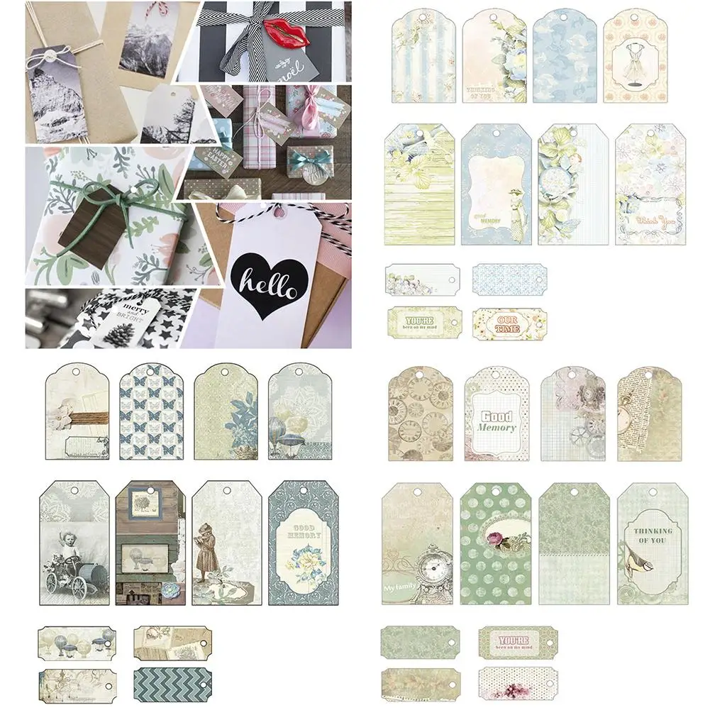 12 шт. бумага для скрапбукинга бумажная этикетка закладка сообщения карта