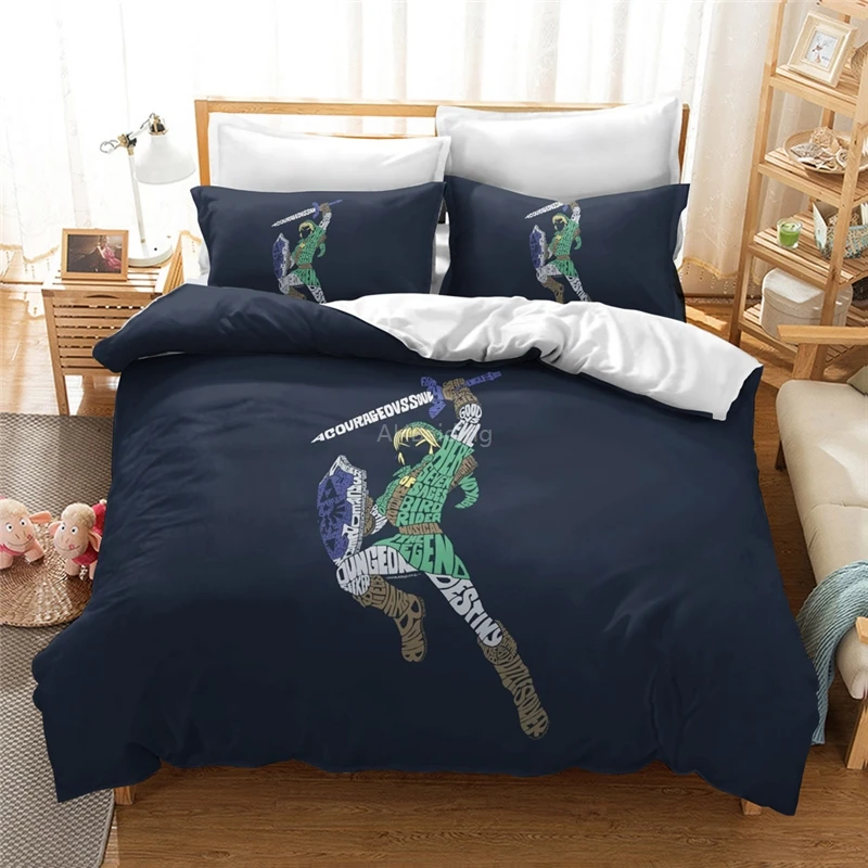 

Hot Game Zelda Legend Duvet Cover Set Pillowcase Print 3d Bedding Set Single Double Twin Full Queen King Size for Bedroom Decor