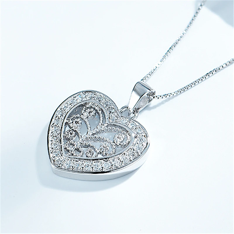 Ожерелье из стерлингового серебра 925 пробы с прозрачным кубическим цирконием в