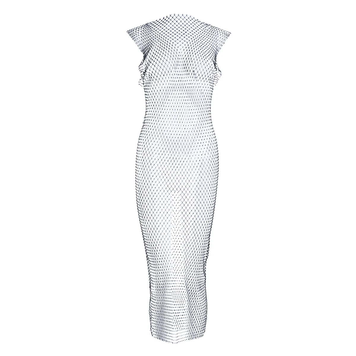 Женское Прозрачное платье-бикини с кристаллами сексуальный прозрачный