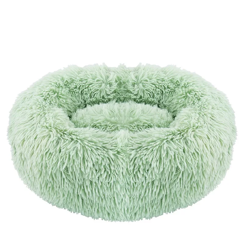 

Super Soft Pet Bed Round Kennel Dog Round Cat Winter Warm Sleeping Bag Long Plush Puppy Cushion Mat Portable Dog Supplies