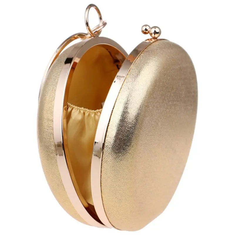 Женские вечерние сумки с круглым вырезом простые клатчи кристаллами золотистые