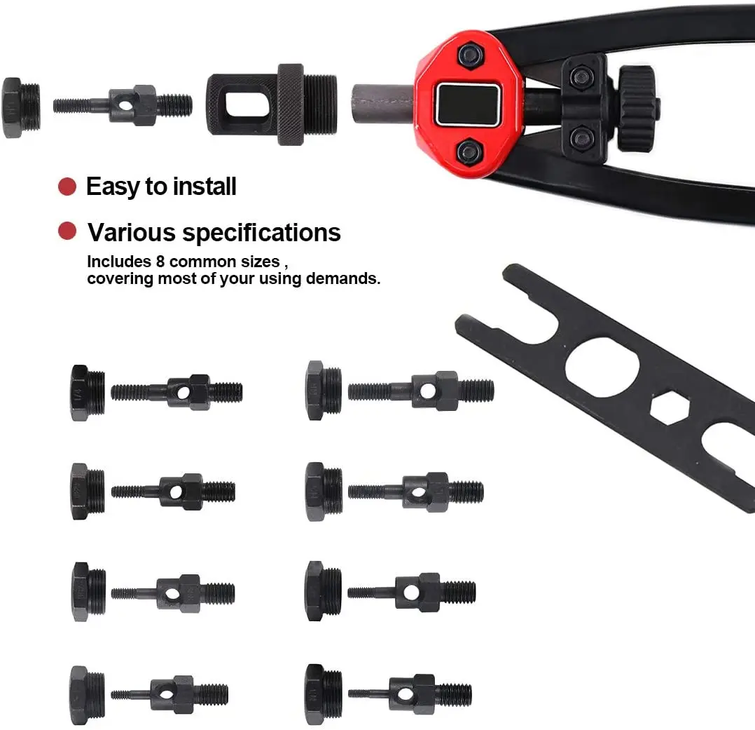 

BT606 13 inch) nut kit with 6 metric and SAE spindles M5, M6, M8, 10-24, 1 / 4-20, 5 / 16-18 for easy operation of hand tools