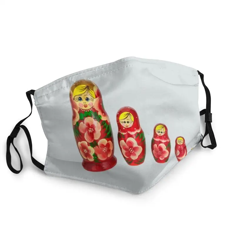 

Неодноразовая маска для лица для кукол матрешек, маска для взрослых, русское искусство, мужская маска против смога, пыли, женская маска