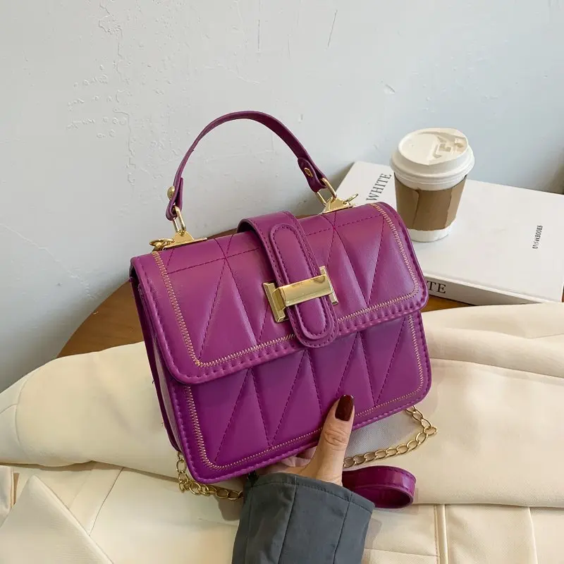

Fashion Casual Solid Color Designer Crossbody Shoulder Tote Bags For Women's PU Leather Hasp Phone Purses Handbags Messenger Bag