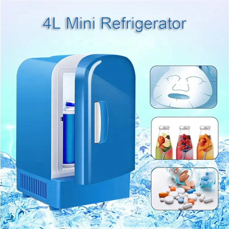 4L Car Fridge Mini Refrigerator Cooling Warming for Auto Car Home Office Outdoor Picnic Portable Beauty Cosmetic Fridge 12V BX12