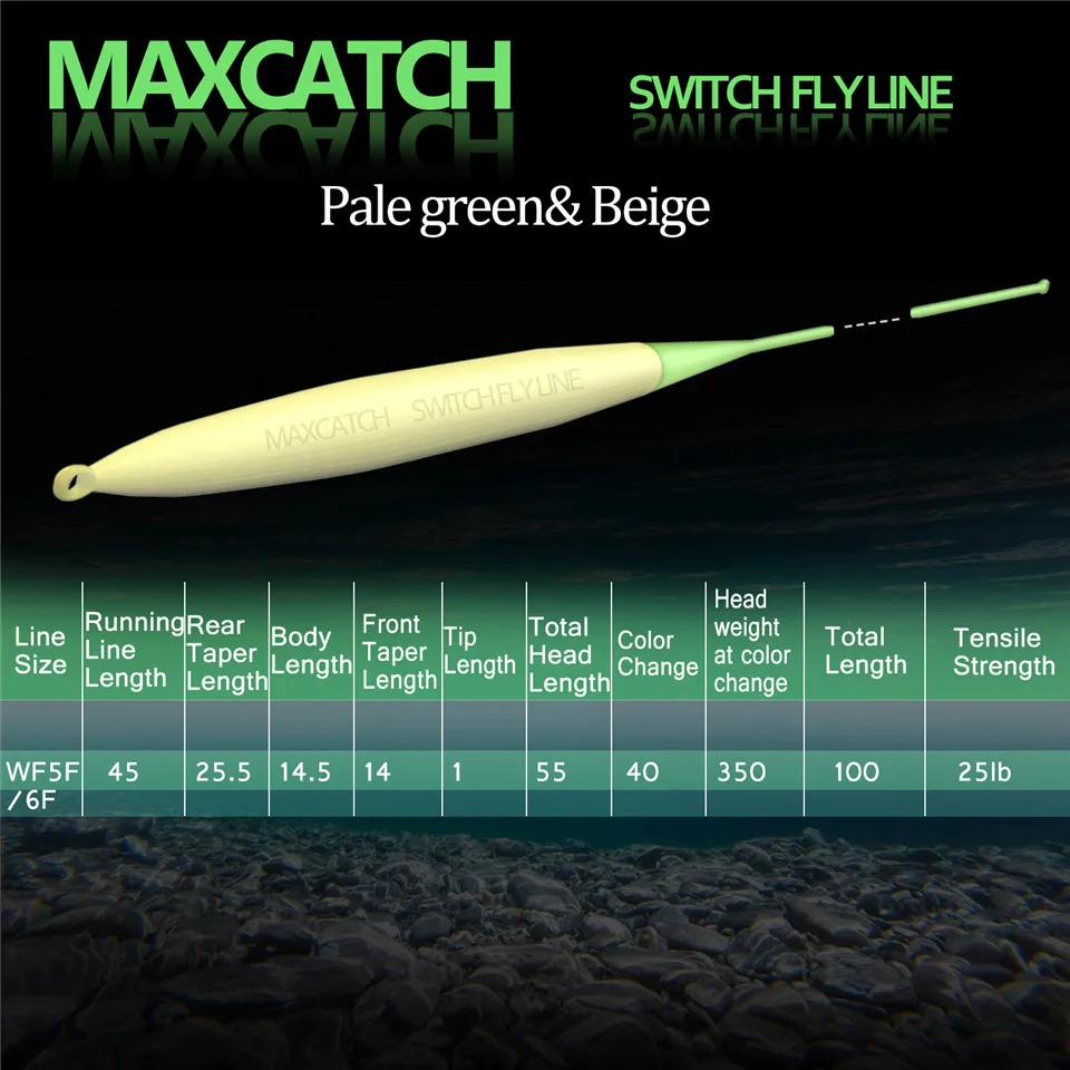 Maximumcatch рыболовная леска с переключателем 4/5/6/7/8wt двухцветная для ловли нахлыстом