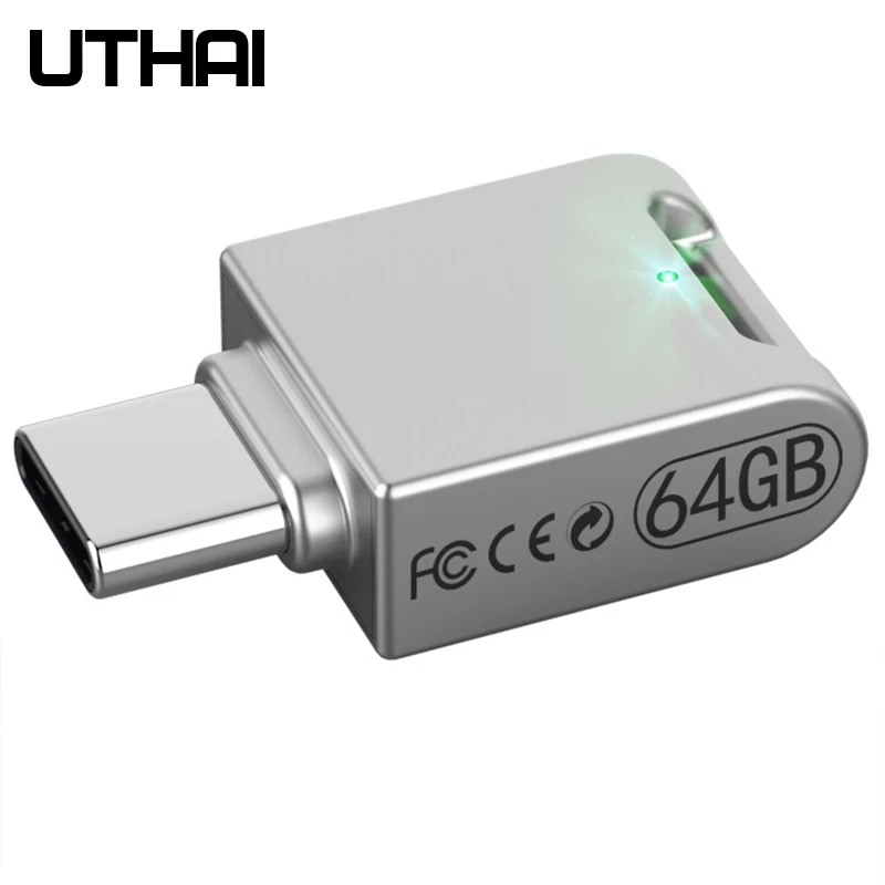 UTHAI-unidad Flash C12 tipo C, pendrive OTG, Usb 3,0, USB-C, memoria para teléfono inteligente, MINI Usb, 32GB, 64 GB