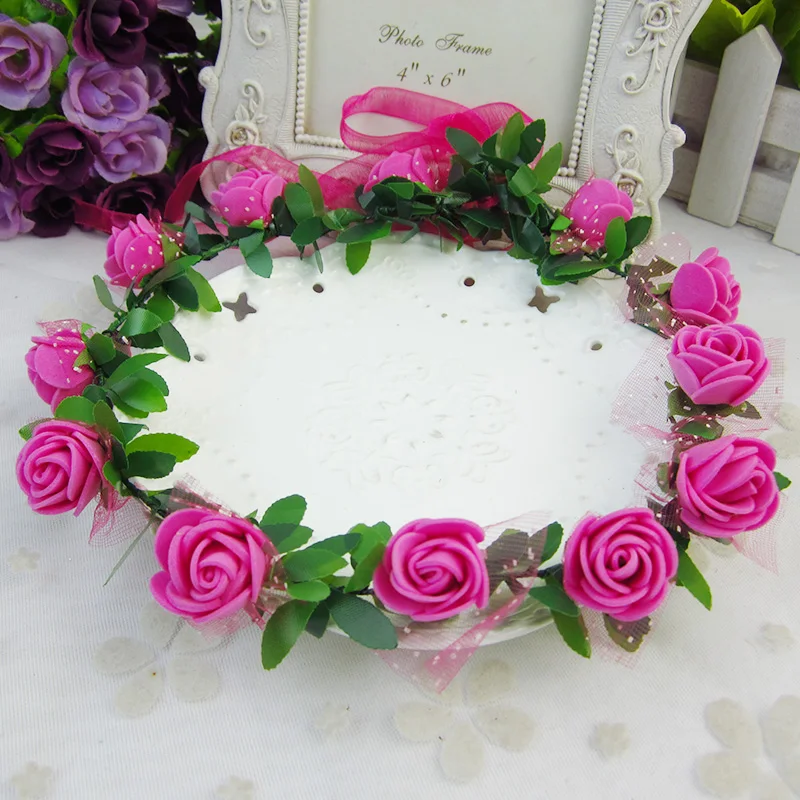 Женский цветочный венок Свадебный невесты цветочная гирлянда повязка на голову