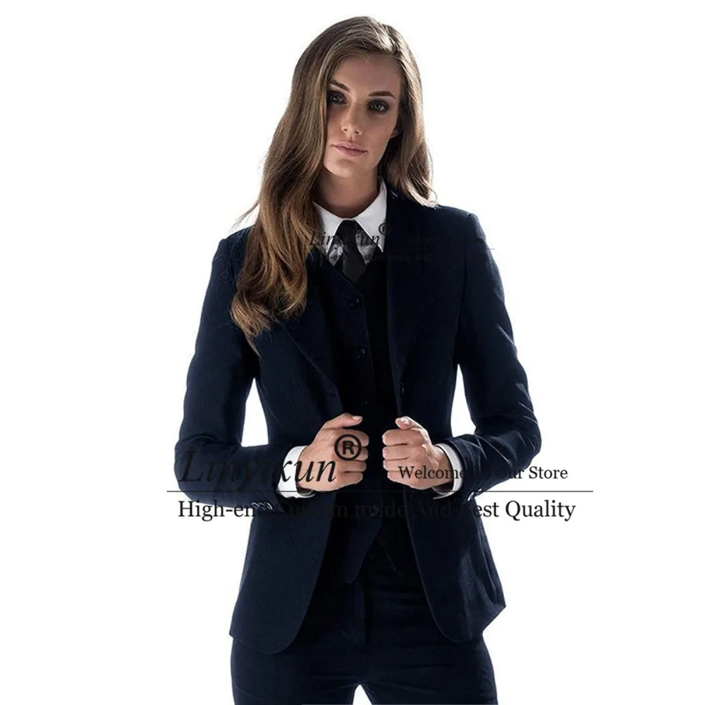 

Women's Slim Fit Suits For Business Tuxedos Office Ladies Blazer Masculino Formal Party 2 Pieces Jacket and Pants Sets