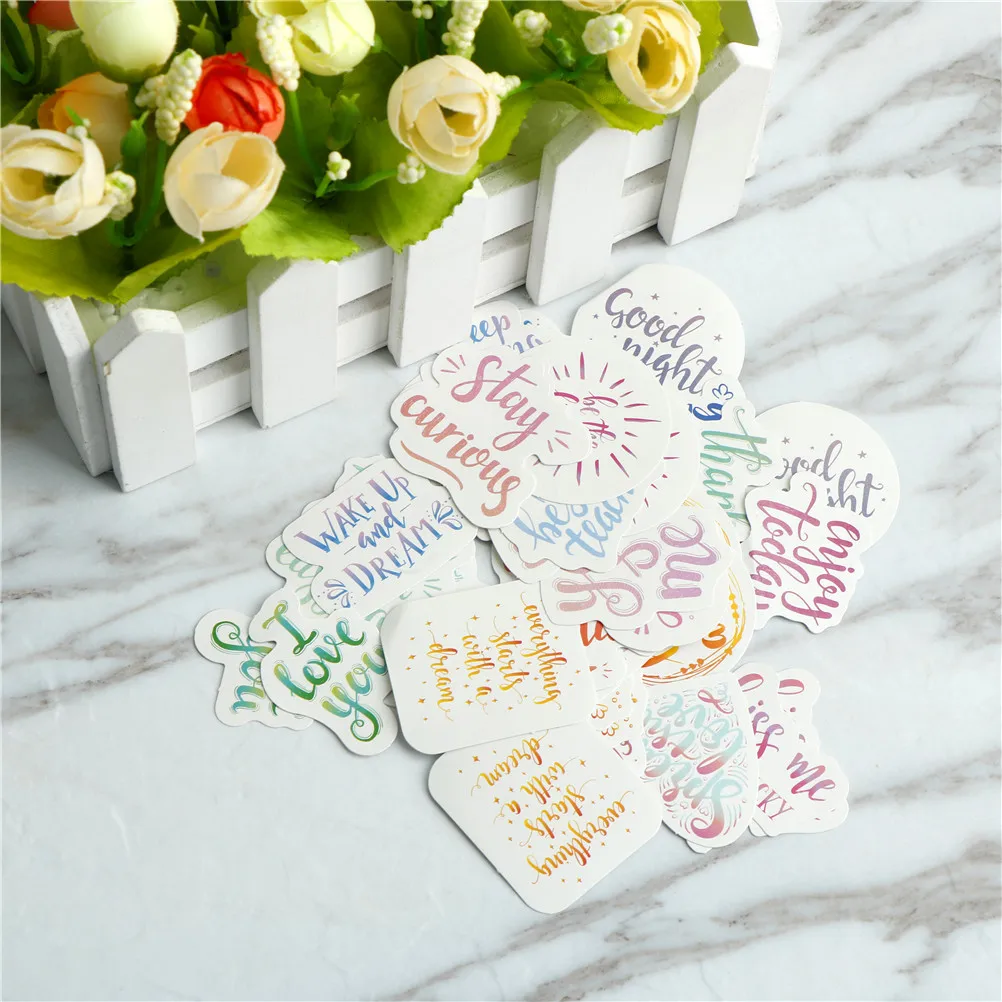

46 Pcs/pack DIY Stationery Stickers Scrapbooking Diary Album Sticker Label Supplies Colorful Mood Decorative