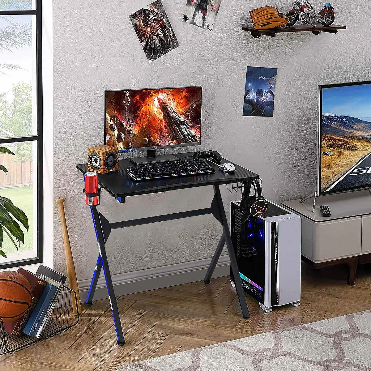 

Маленький Эргономичный игровой стол, компьютерный стол, стол для киберспорта, настольная подставка для ноутбука, письменный стол, игровые п...