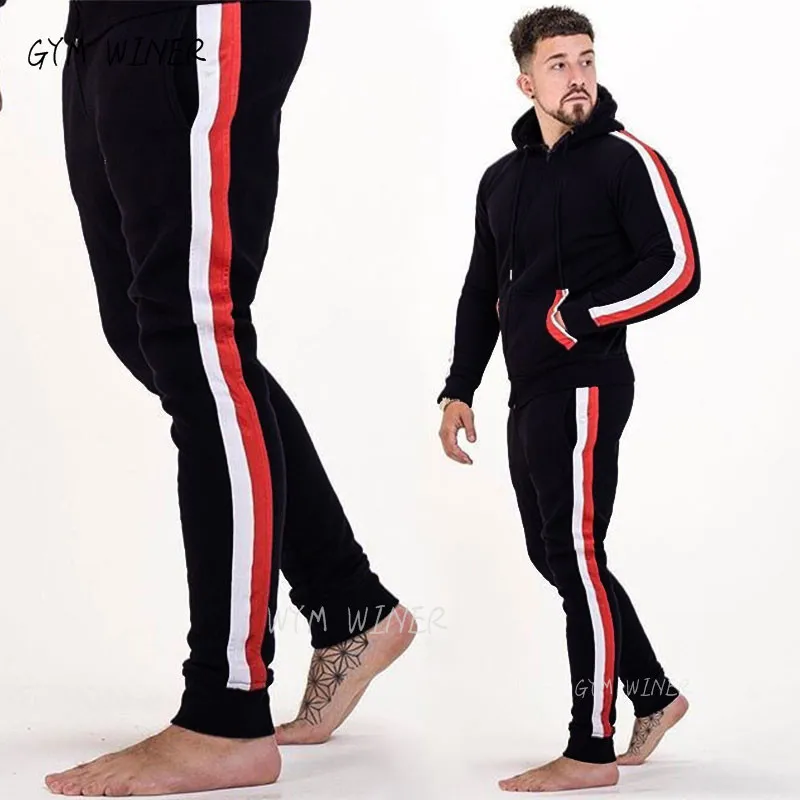 

GYM WINER Brand Sporting suit men Suit Men Hoodies Sets Mens Gyms Sportswear Jogger Suit Male Tracksuit sets