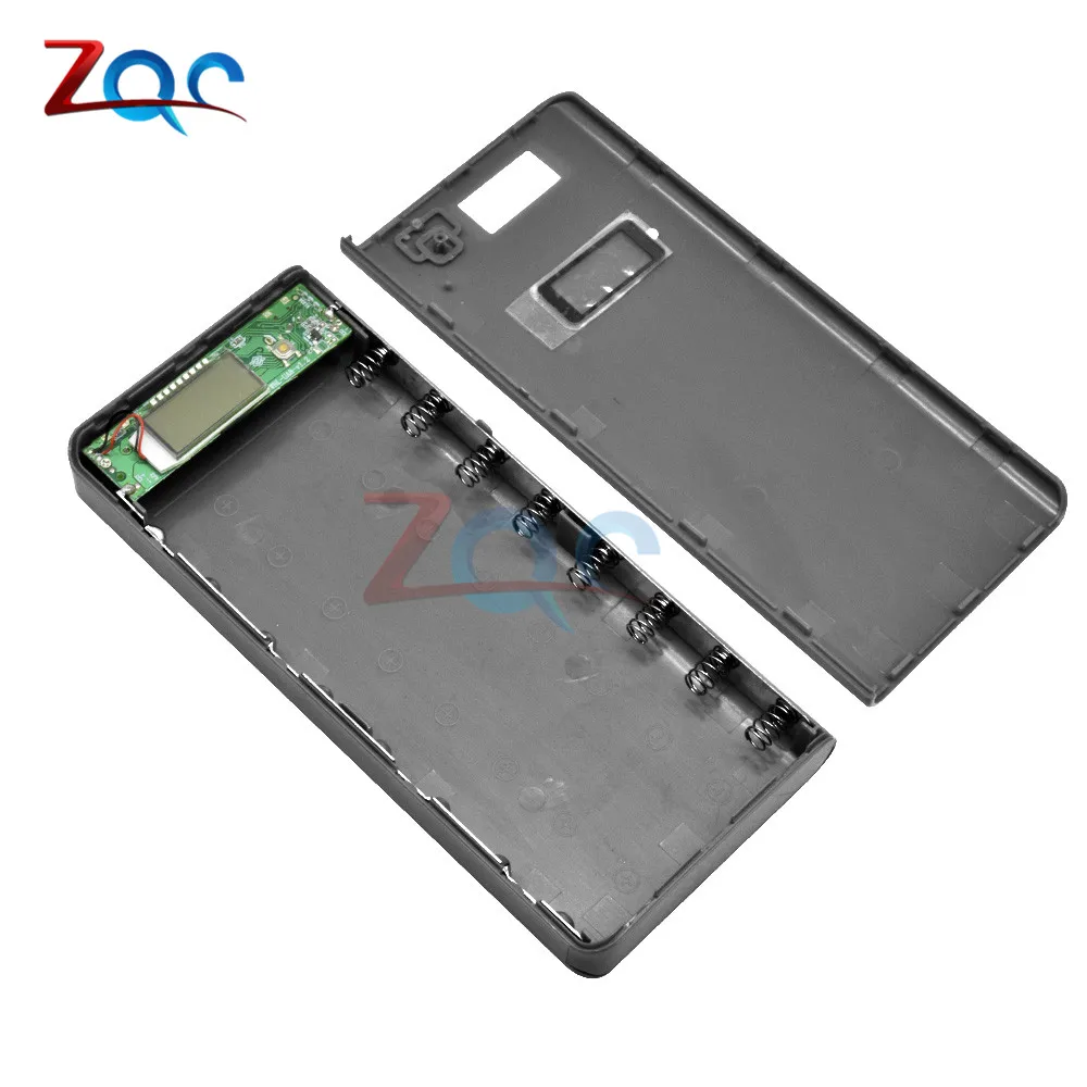 DIY Dual USB 5V 2.1A/5В 1A 18650 Батарея Мощность банк Зарядное устройство чехол 8 шт. 18650 Батарея держатель ЖК-дисплей индикатор Dual Micro USB Вход