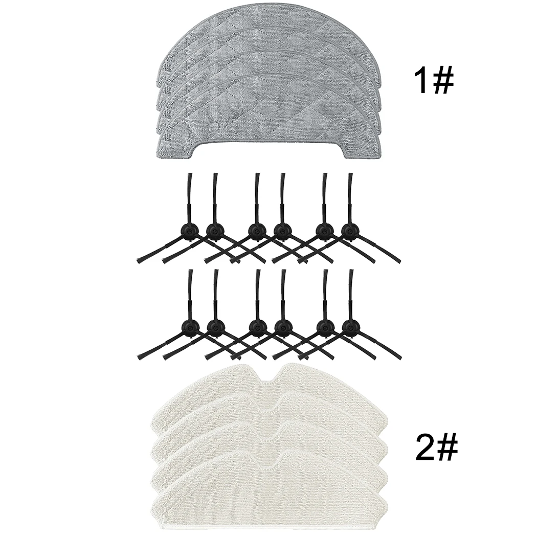 

10Pc/Set Mop Cloths Side Brush Kit For Proscenic M7 Pro Robot Vacuum Cleaner For Proscenic M7 Pro Robot Vacuum Cleaner Side Brus
