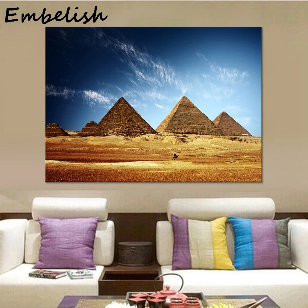 Картина на холсте пирамида из Египта HD-распылитель картины маслом для гостиной