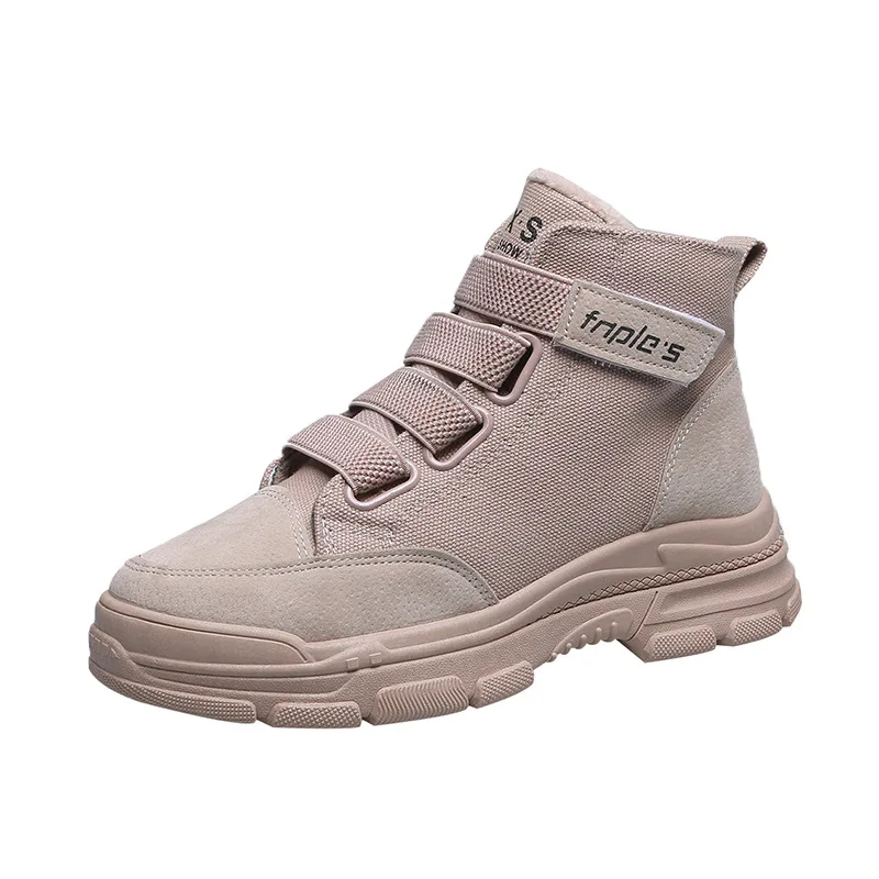 

Women Canvas Martin Boots Winter New Woman High Top Casual Sneaker Motorcycle Motorcycle Boots Warm Plush Women's Boots E01