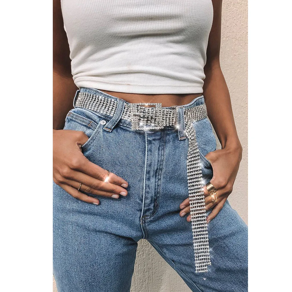 Женские ремни с бриллиантами модные роскошные стразы тонкие вечерние ленты