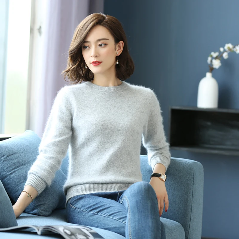 Зимний модный женский кашемировый свитер Zocept из норки вязаные джемперы с