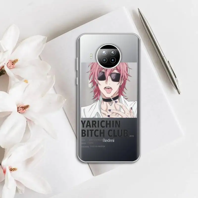 

Yarichin bitch Club Anime Phone Case Transparent for Xiaomi mi Redmi note 10 t 8 9 pro lite 11 Samsung S 8 9 10 20 plus ultra