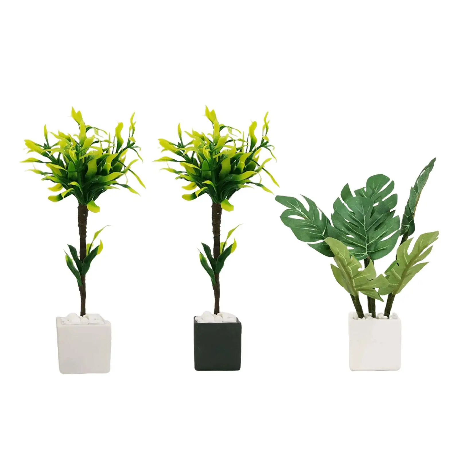 

1/12 Scale Dollhouse Miniatures Green Plant Model Garden Decor Fairy Garden Dollhouse Plants for Furniture Children Kids Gift