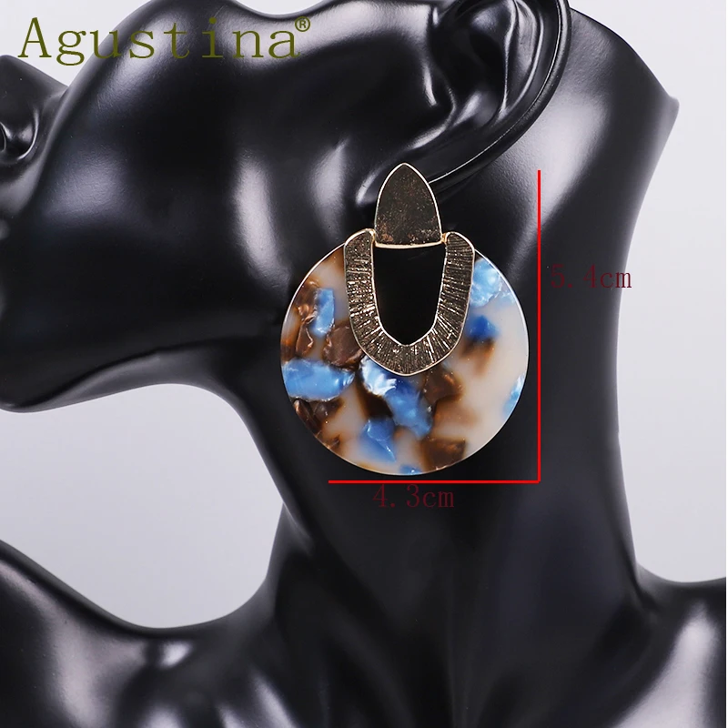 

2020 Acrylic Fashion Earrings For Women Pendientes Earrings Jewelry Drop Earrings Geometric Round Big Girls Punk Earings Boho CC