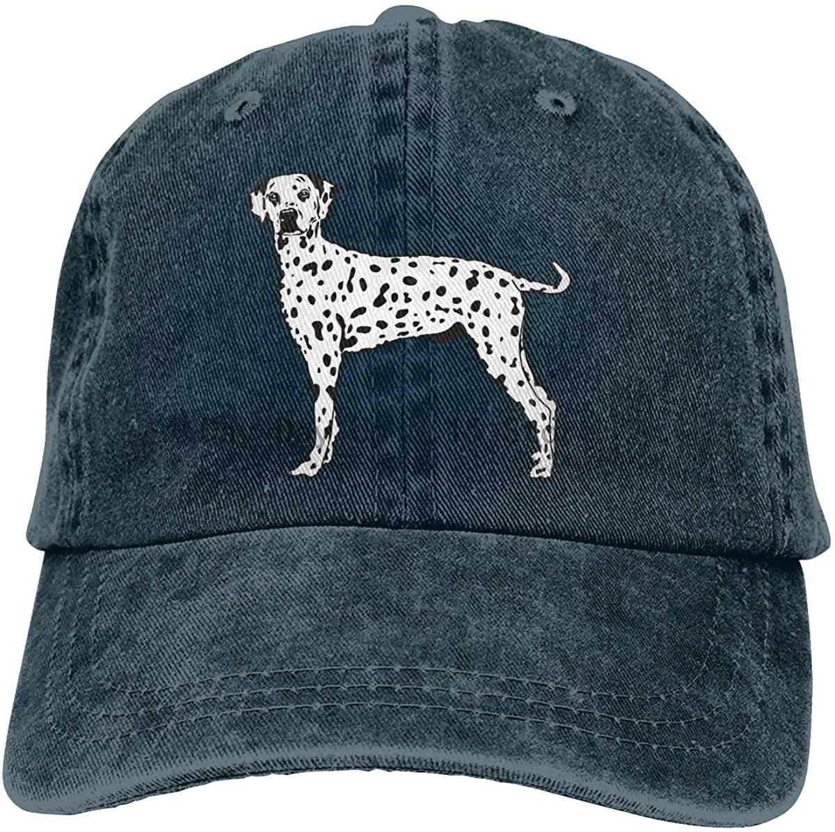 

Dalmatian Dog Adjustable Travel Cotton Washed Denim Caps