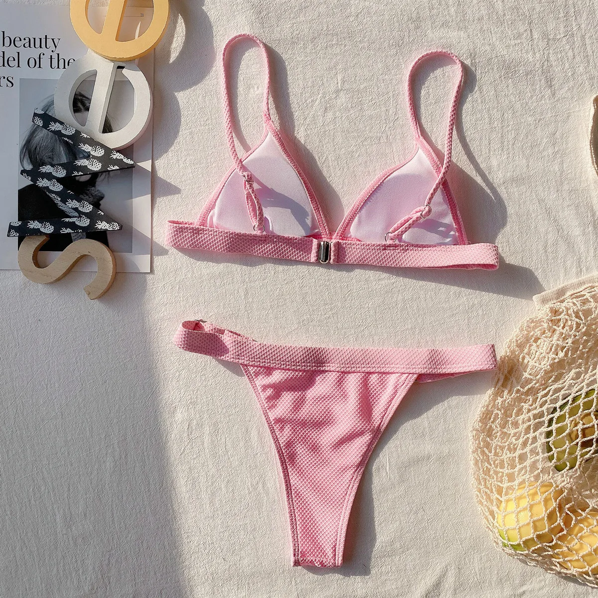 

Women Swimwear Sling Push Up Bodysuit Swimsuit Bikini Set Black Sexy Swimming Suit Brazilians Beach Micro Mini Bikinis Thongs