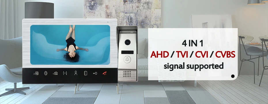 Dragonsview 960P 10 дюймов видео-телефон двери дверной звонок Домофон Системы Широкий формат 2,3 мм объектив видео Запись SD картой памяти на 16 Гб аналоговая камера высокого разрешения