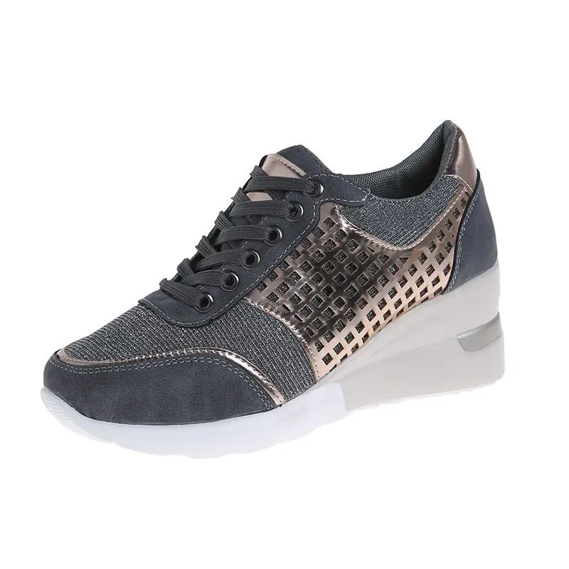 

2021 Women Shoes Fashion Round Toe Shoes Woman Wedges Platform Women's Sneakers Non-slip Breathe Female Leisure Shoes U146