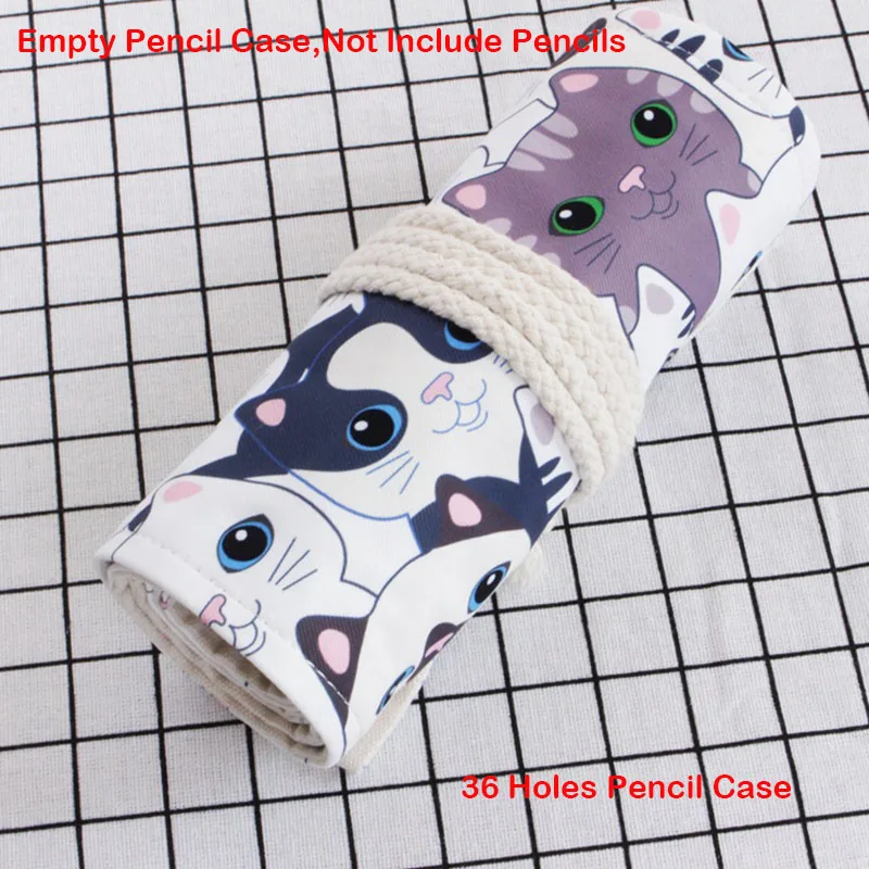 36 Holes Empty Penal Милый Единорог школьный Карандаш Чехол рулон Kawaii Cat Карандаш Чехол большой уголовного для мальчиков и девочек картридж 36/48/72 Отверстия пера канцелярских принадлежностей - Цвет: 36 Holes Empty Penal