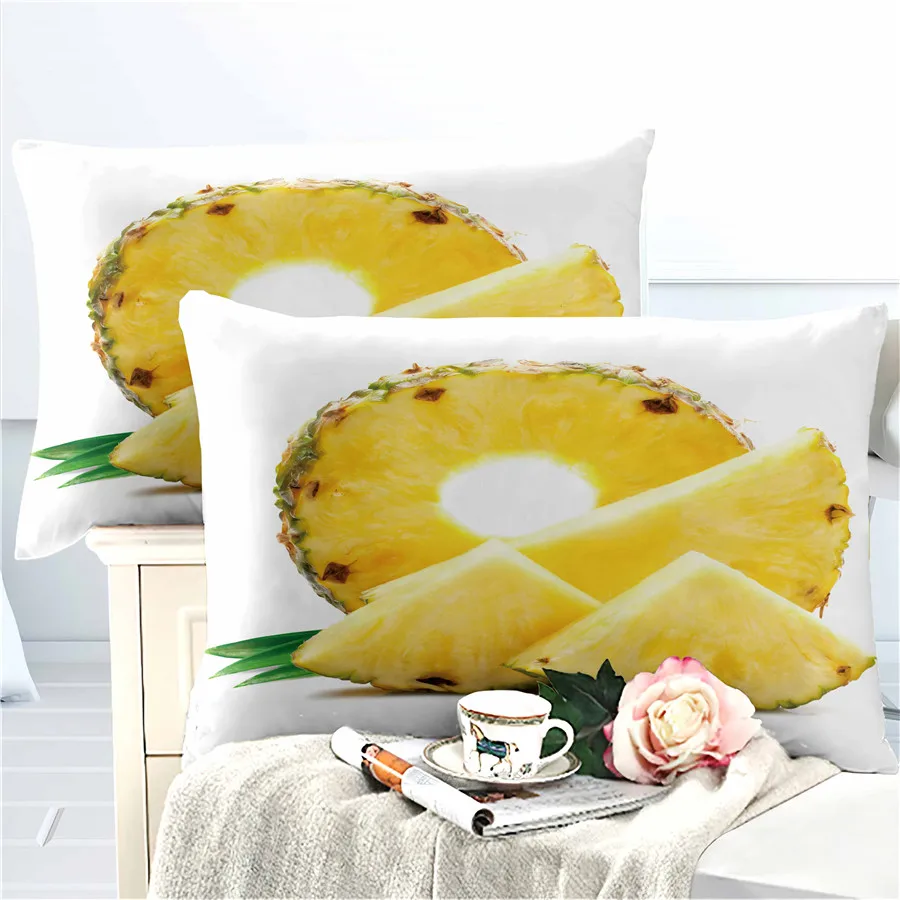 3D комплект постельного белья с принтом ананаса набор пододеяльников