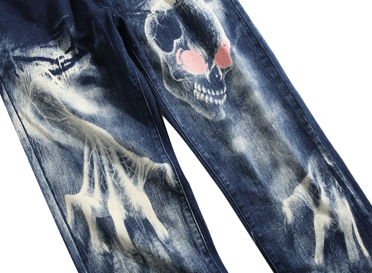 

Plus Size Men's jeans Skinny Casual Patchwork Pants Slim Pencil Denim Bandage Trousers spring Autumn Ripped Hole Streetwear Men