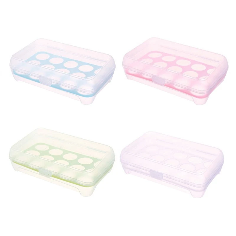 

4 шт., портативная коробка для хранения яиц, 15 ячеек