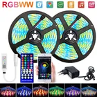Светодиодная лента RGBWW, водонепроницаемая, 15 м, 25 м, 5050 RGB