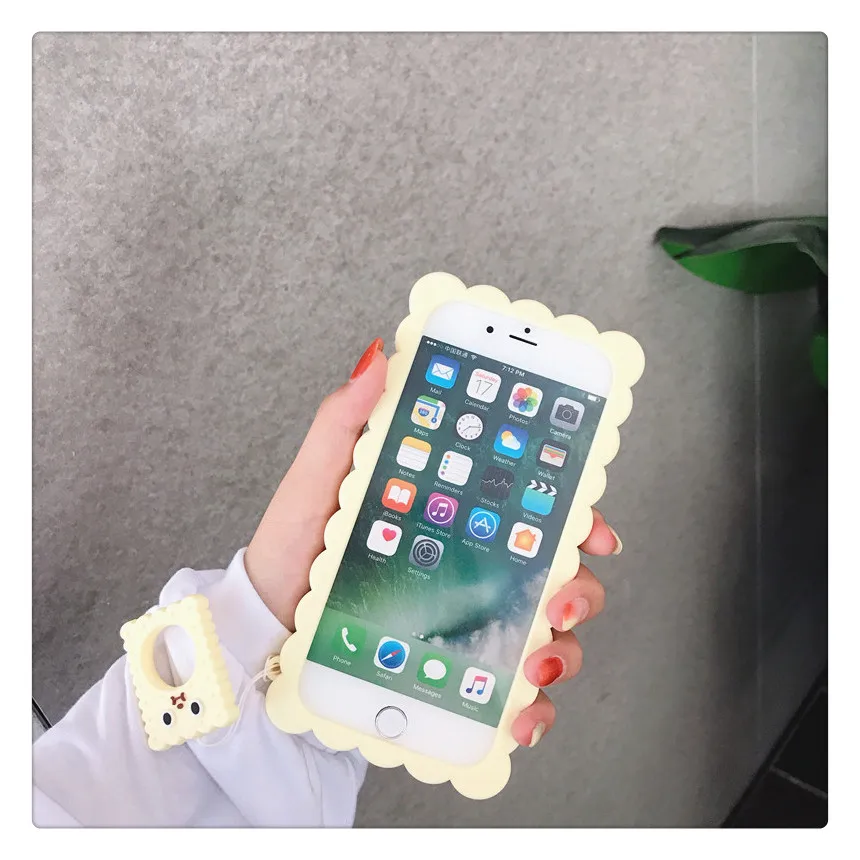 Милые корейские чехлы для телефонов для Apple Iphone 6 6s 7 8 Plus X XR XS MAX 3D Силиконовый Прекрасный защитный чехол с кольцом для пальцев