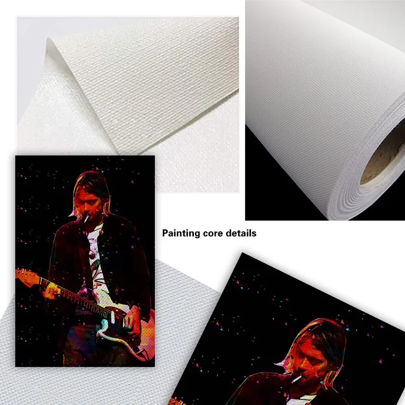

Kurt Cobain Music Star Rap Hip Hop Rapper Fashion Model Art Painting Canvas Poster Wall Home Decor Frameless