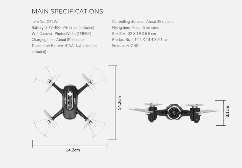 Original SYMA X22W Drone With Camera FPV Wifi Real Time Transmit Headless Mode Hover RC Helicopter Quadcopter Drone kids toys align helicopters