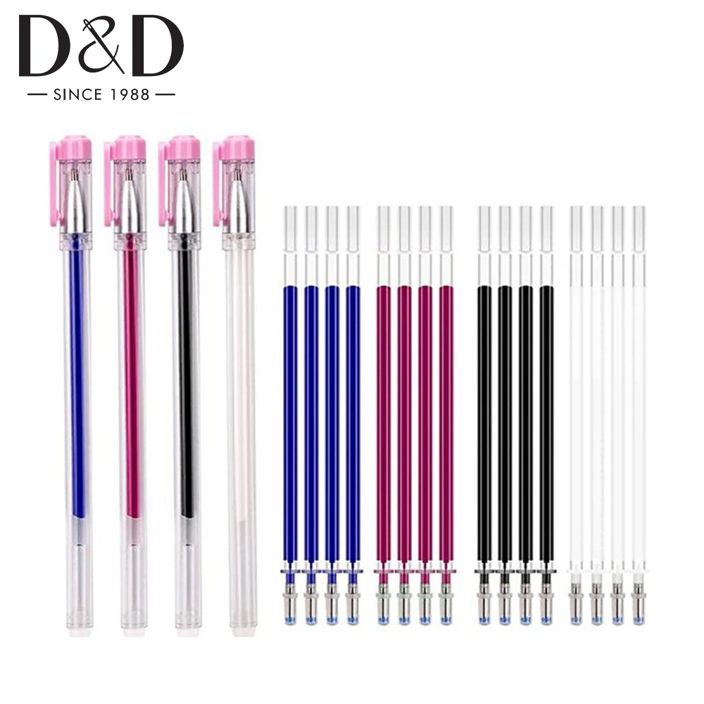 

Heat Erasable Fabric Marking Pens with Refills for Tailors Sewing and Quilting Dressmaking Sewing Marker Pencil 4 Colors