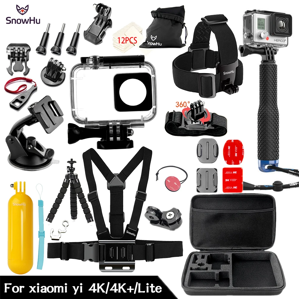 SnowHu аксессуары для экшн камеры Yi 4K монопод штатив Осьминог 4K/4K + Yi2 II Lite GS74|Чехлы