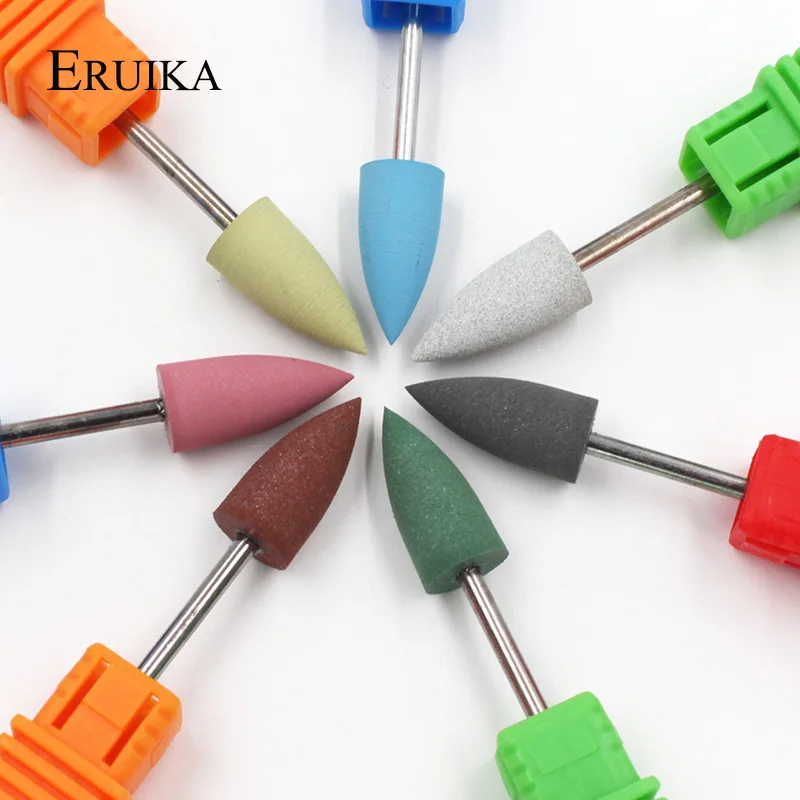 ERUIKA, 1 шт., резиновые силиконовые сверла для ногтей, буфет для ногтей, аппарат для маникюра, аксессуары для дизайна ногтей, пилочки для ногтей, инструменты для лака