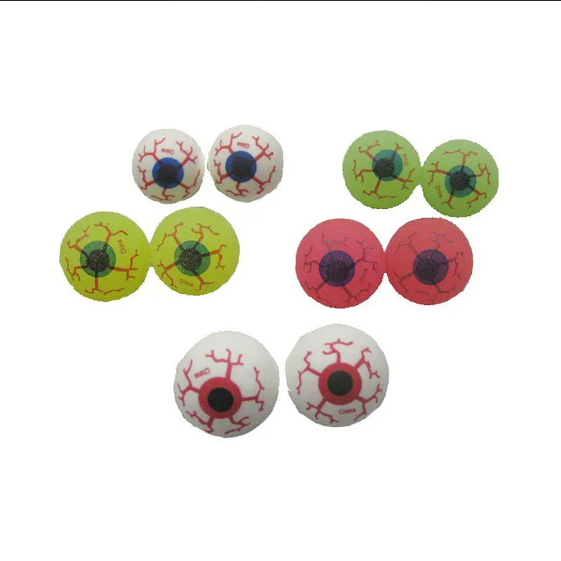 

24pcs 25mm Eyeball Design Jumping Bouncy Balls Rubber Bouncing Ball Toy for Children Elastic DIY Craft Party Favors Decorative