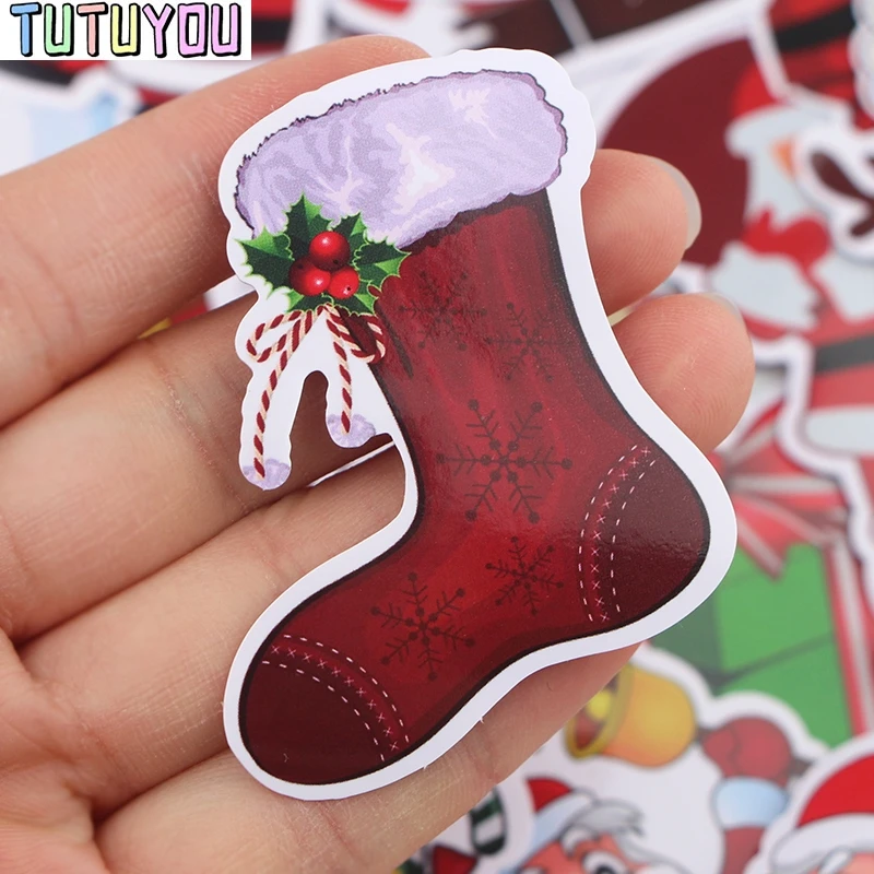 

Wholesale 10set/lot PC531 36pcs/set Christmas Decorations Scrapbooking Stickers Decal For Guitar Laptop Fridge Graffiti Sticker
